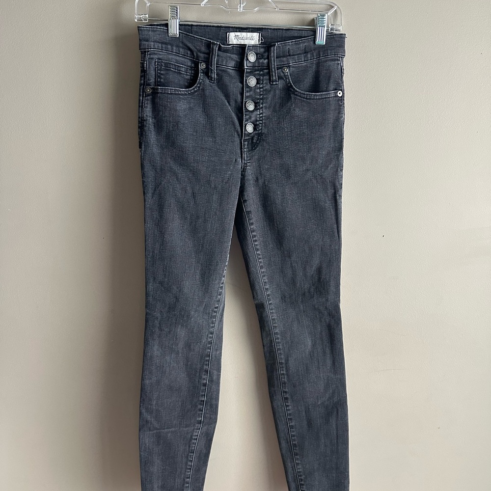Madewell Black High-Rise Button-Fly Skinny Jeans
